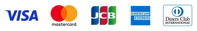 VISA,MasterCard,JCB,American Express,Diners Club International